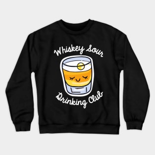 Whiskey Sour Drinking Club Bourbon Cocktail Bartender Retro Crewneck Sweatshirt